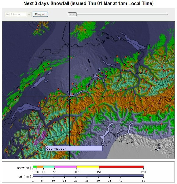 Next 3 days snowfall