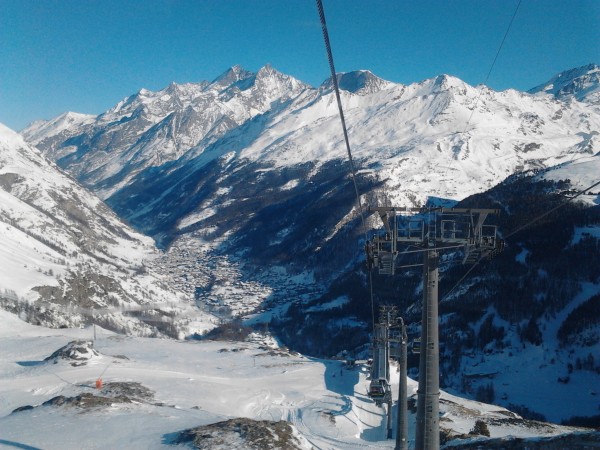 Le alpi e Zermatt viste dall'alto...