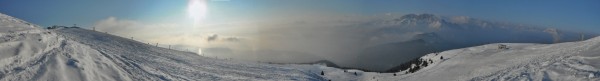 Vista a 180° dal Monte Pora sulla Presolana