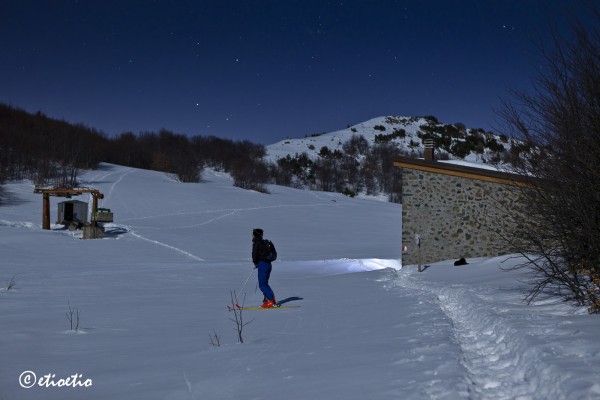 monte Bue: sciando al chiaro delle stelle