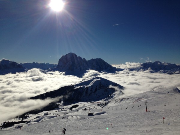 Vista sul Sassolungo dal Seceda