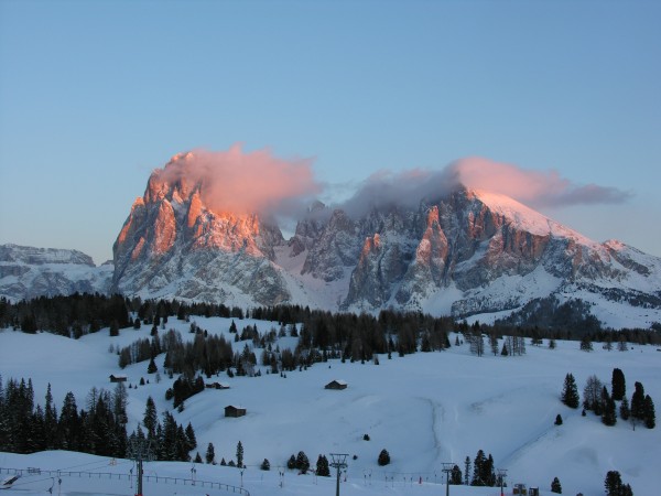 Tramonto sull'Alpe di Siusi