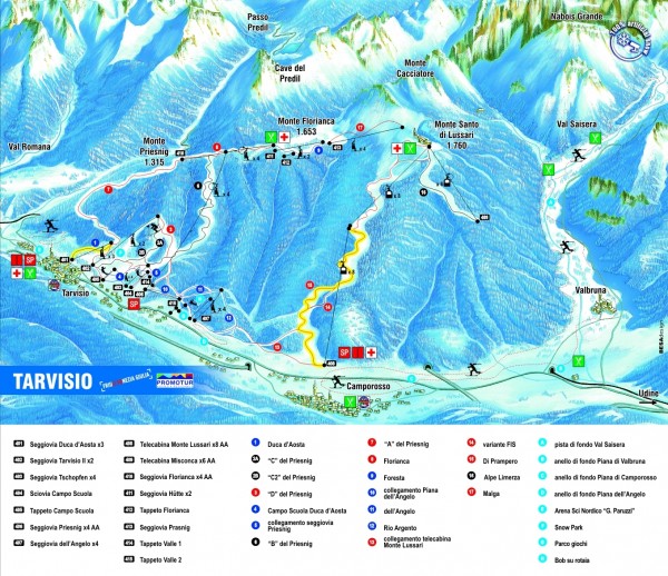 TARVISIO 32 KM.jpg (1.57 MiB) Visto 5236 volte Ski Map Tarvisio 32 Km