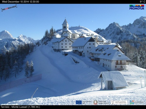 10-12-2014 Tarvisio : Web Cam Monte Lussari.