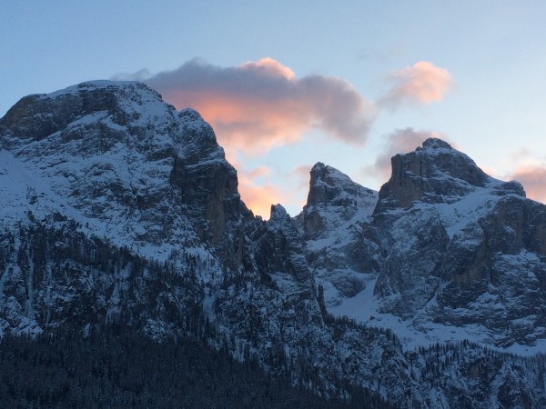 Il gruppo del Sella al tramonto