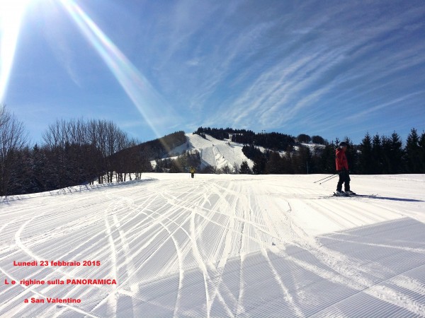 Le righine sulla Panoramica a san Valentino.