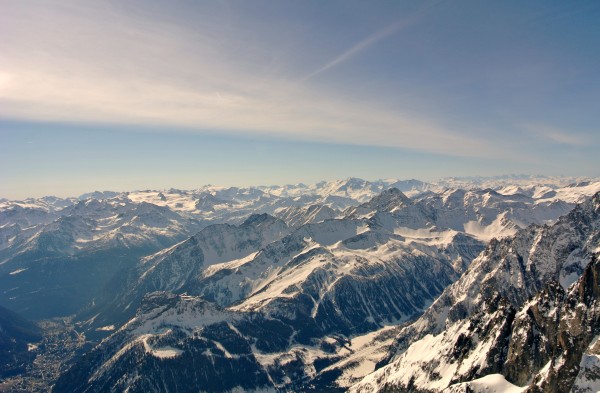 Vista delle Alpi dalla cima del Monte Bianco