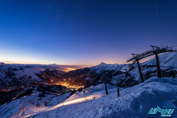 Tramonto e panorama stupendo a limone Piemonte