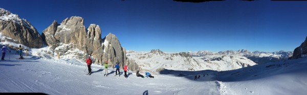 a metà discesa dalla Marmolada