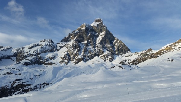 il facino del Cervino  dalle piste da sci .