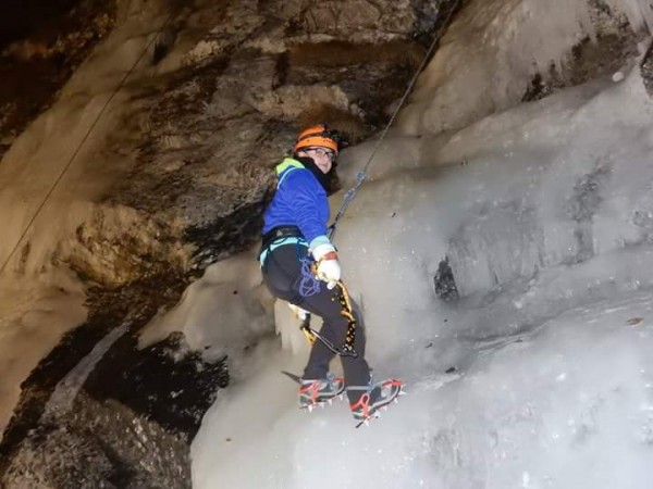 Sara, 14 anni - Cascate di ghiaccio Upega , Val Tanaro