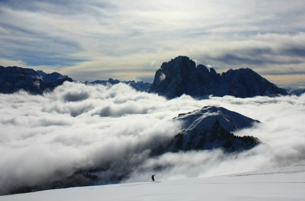 gruppo del sassolungo (valgardena) visto dal seceda