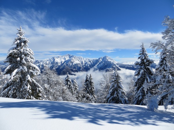 vista delle Grigne dalle piste del San Primo!