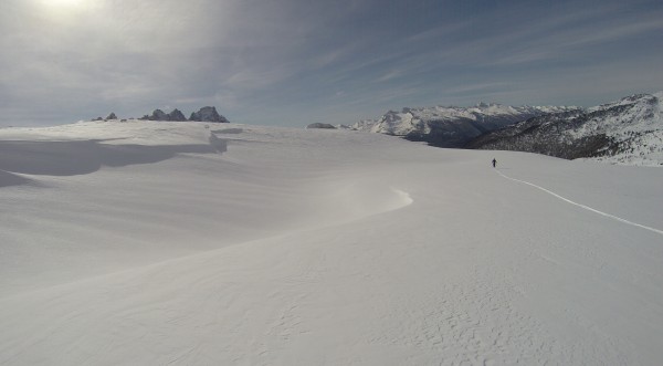 Passo Valles ... Pale di San Martino sullo sfondo.