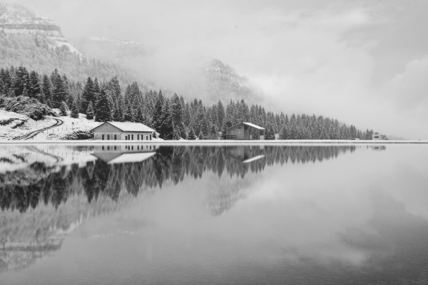 laghetto artificiale nei pressi di passo coe