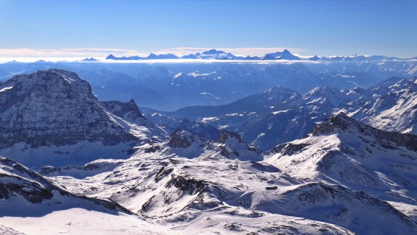 Vista da Plateau Rosa - Breuil-Cervinia-Zermatt