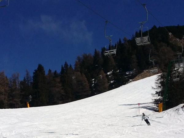 Alberto in azione sulla TRE TRE di Andalo