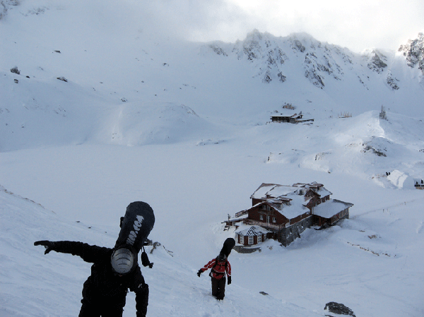 Vista del lago, mentre ci affanniamo a salire... il nostro amico Cipi se la cava bene con le foto...