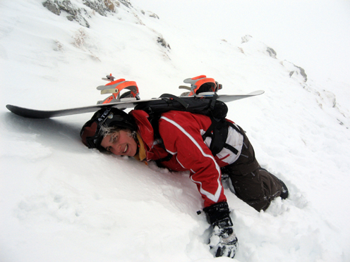 Cri (la mia dolce metà) ha un momento di intimità con la neve..