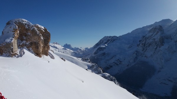 Val di Fassa. Diga Passo Fedaia. Gennaio 2018