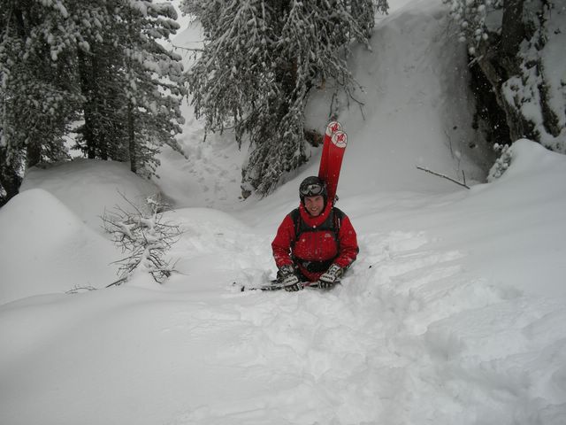 In salita per raggiungere la crestina. Che fatica! Quanta neve!
