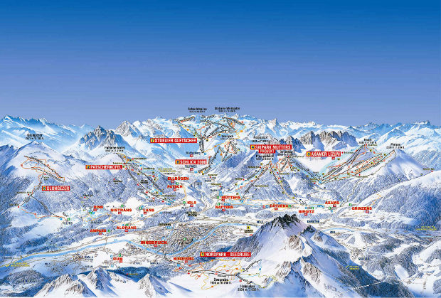 Skimap Olimpia Skiworld Innsbruck