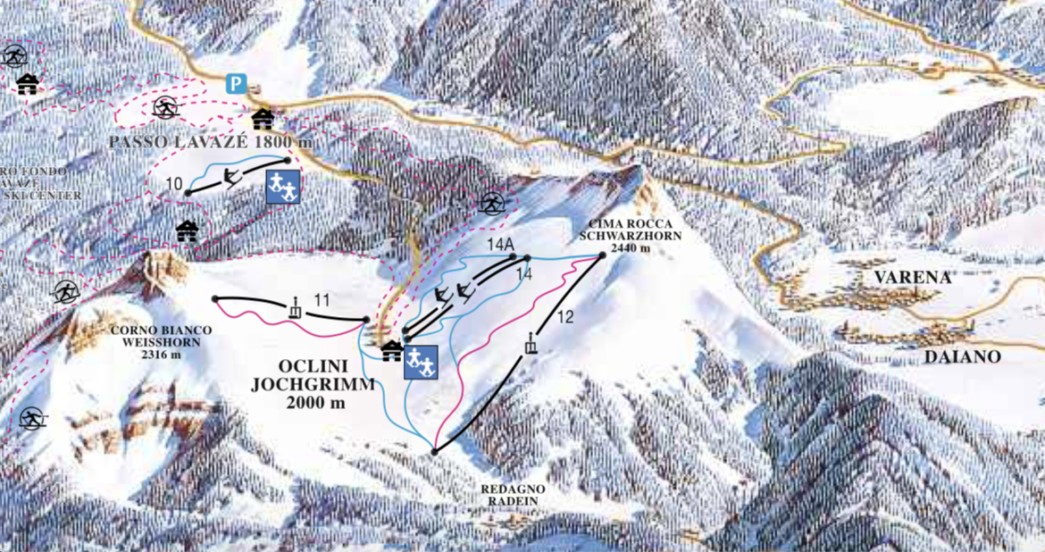 Skimap Passo Lavazé Oclini