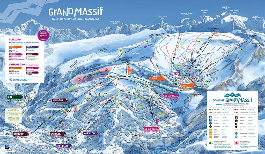 Cartina piste Le Grand Massif