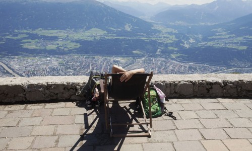 terrazza con vista su innsbruck