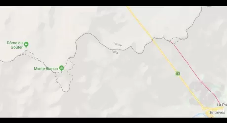 MONTE BIANCO - Google Maps modifica il confine, ora un po’ più italiano