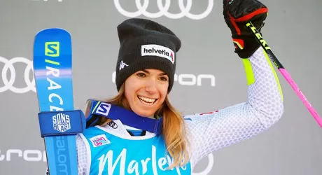KRONPLATZ- Shiffrin regina del GS, Bassino a podio