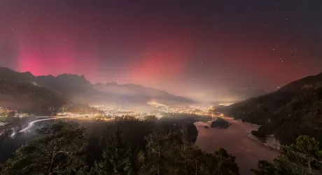 L'aurora boreale sulle Dolomiti fotografata da Alessandra Masi