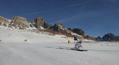 PASSO SAN PELLEGRINO - Arriva Lindsey Vonn, si allena con i velocisti azzurri 