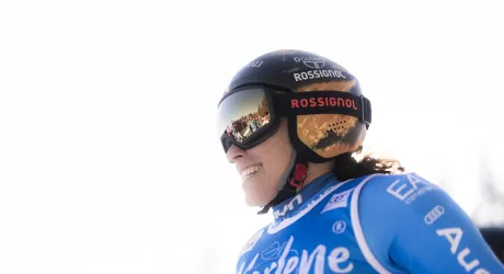 Video, Brignone torna a gareggiare sulla pista Erta