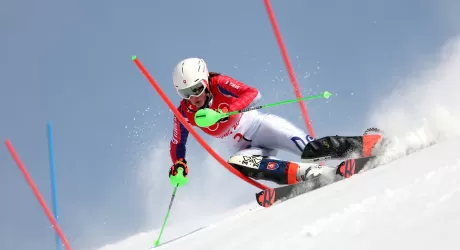 PILA - Petra Vlhova si allena sulla pista Leissé gare