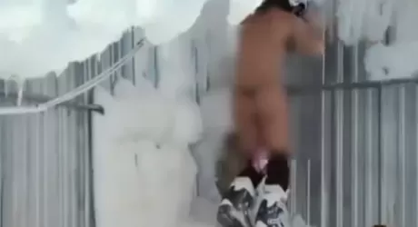 Jackie Chamoun la sciatrice libanese dello scandalo top less, il video