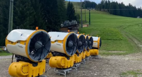 POZZA DI FASSA - Nuovi cannoni per la "Pista Azzurra" Aloch 