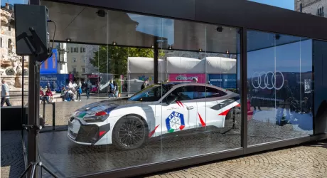 A Trento presentata l'Audi e-tron GT quattro in livrea Fisi
