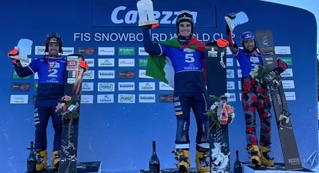 CAREZZA - Bormolini e Coratti, doppietta azzurra nello snowboard gigante parallelo