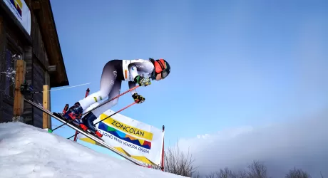La pista Zoncolan 1 ospita gli allenamenti di Bassino e Brignone