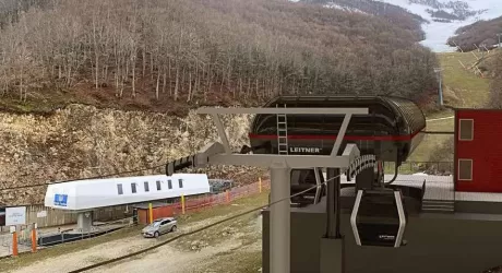 ROCCARASO - Nuova cabinovia a 10 posti Fontanile a Rivisondoli Monte Pratello