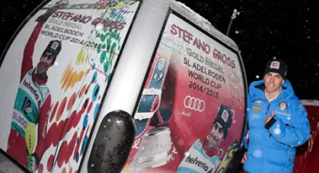 Val di Fassa in festa per Stefano Gross, e il Buffaure gli dedica una cabina