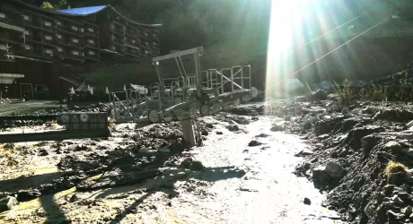 LIMONE PIEMONTE - Fiume di fango la seggiovia è sommersa