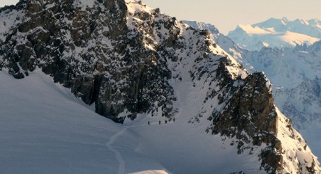 Discesa dei Marbree dal Jetoula, vista del canale di salita