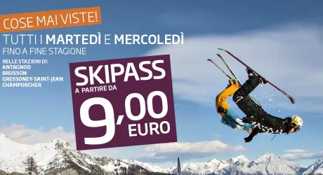 MONTEROSA SKI - Skipass scontato a 9 euro martedì e mercoledì
