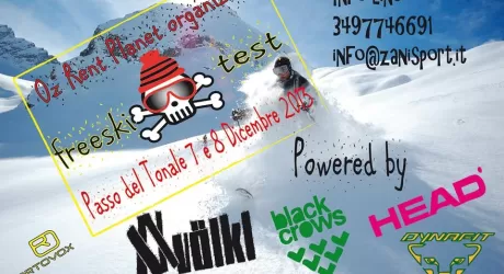 TONALE - Sabato 7 e domenica 8 dicembre skitest per materiali freeride