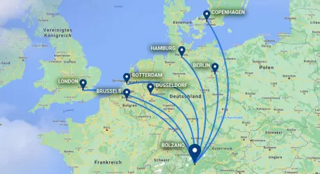 Sky Alps punta sullo sci: più voli tra Bolzano e il Nord Europa