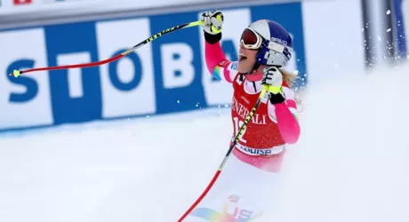 CORTINA - La prima prova e' di Lindsey Vonn, cade Dada Merighetti