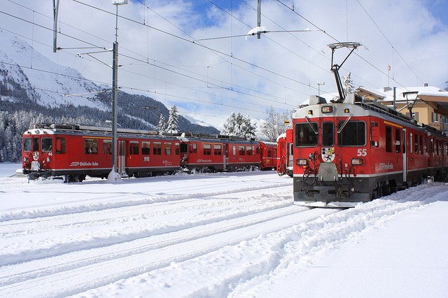 stazione ferroviaria di st. moritz