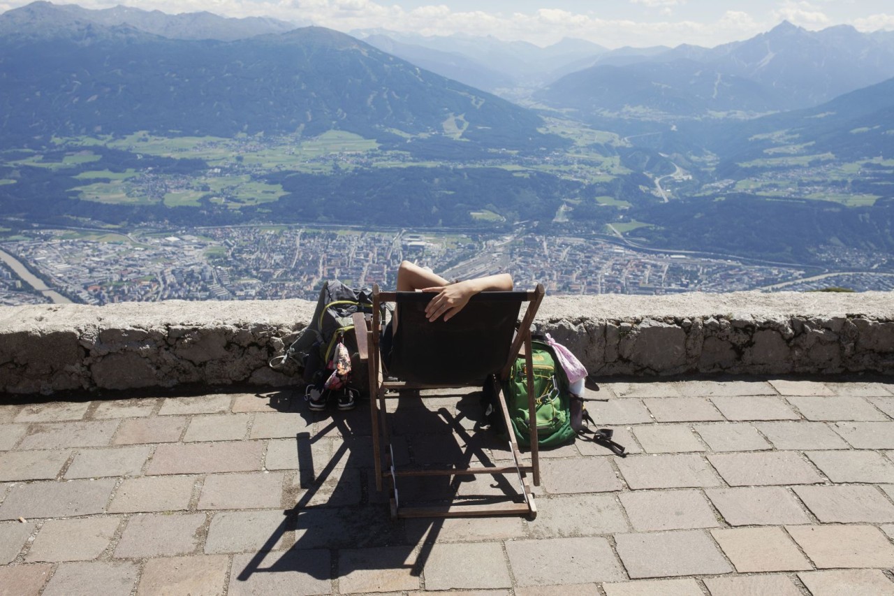 terrazza con vista su innsbruck